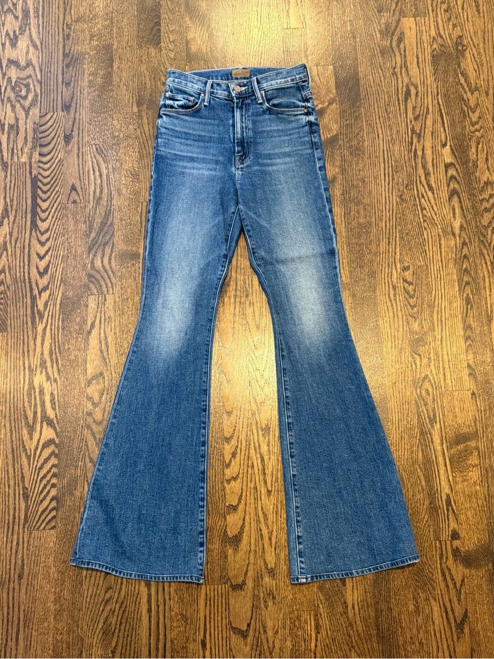 MOTHER Blue Super Cruiser Flare Wide-Leg Jeans size 24